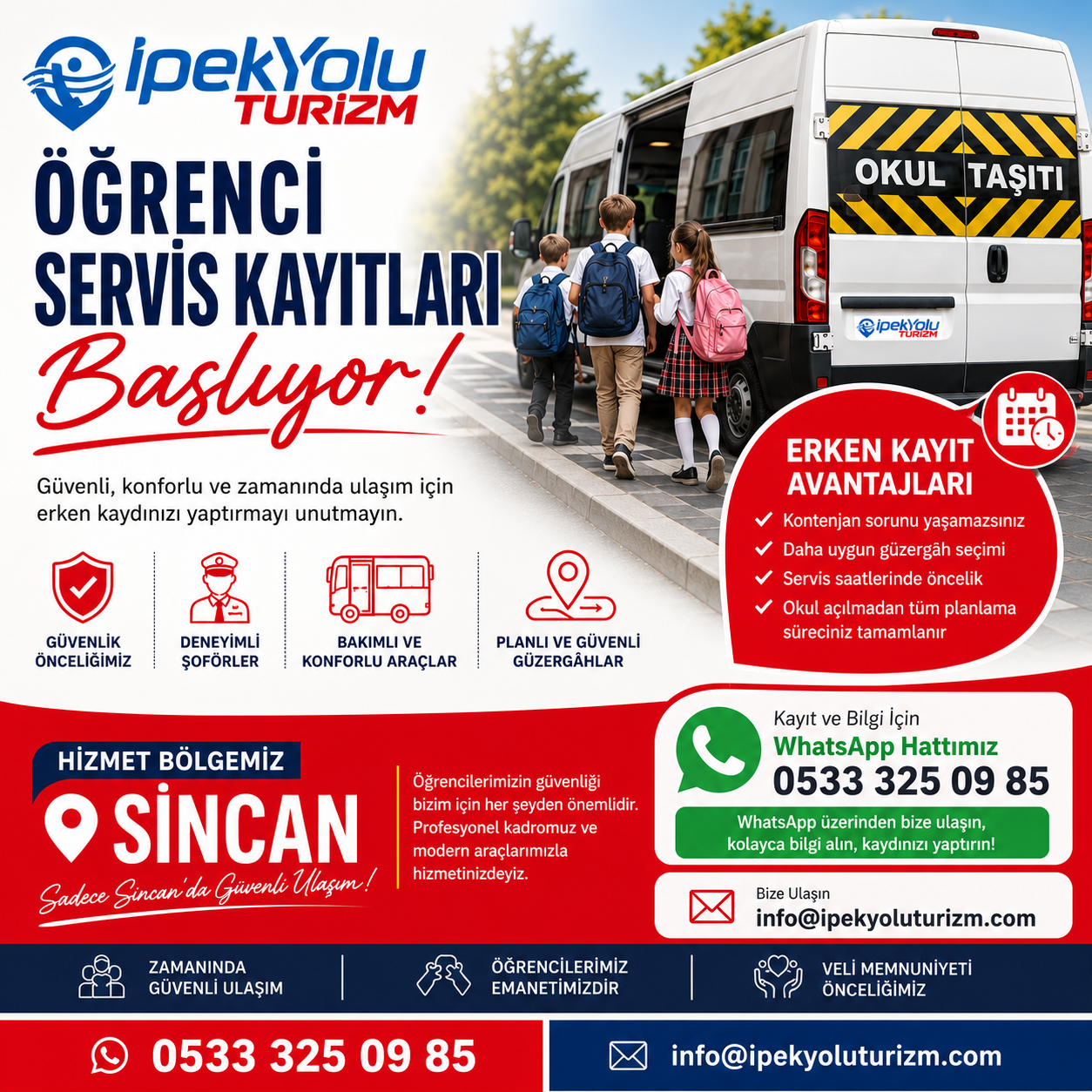 Sincan Öğrenci Servisi Kayıtları Başlıyor: Güvenli Okul Ulaşımı İçin Erken Başvuru Dönemi